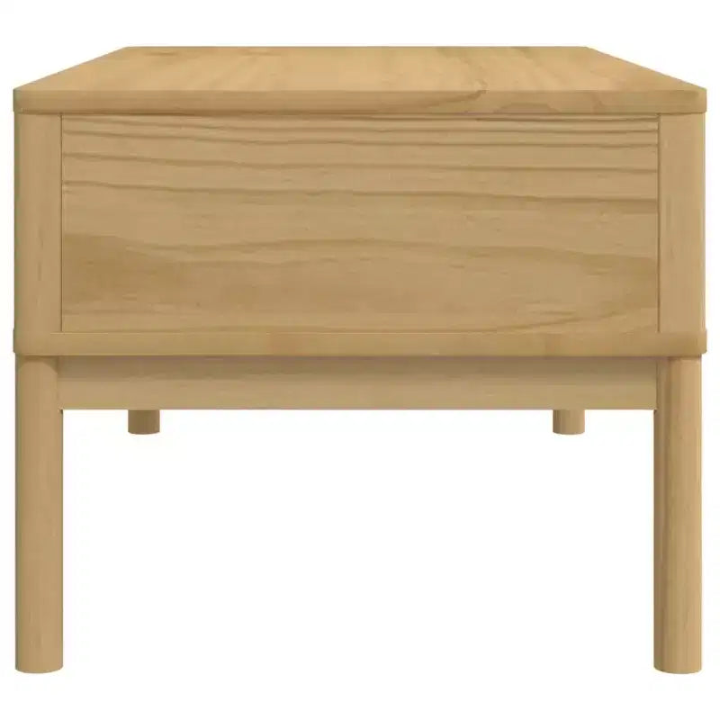 vidaXL Table basse rangement meuble d'appoint salon bois de pin massif