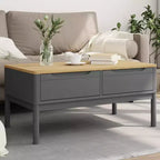 vidaXL Table basse rangement meuble d'appoint salon bois de pin massif