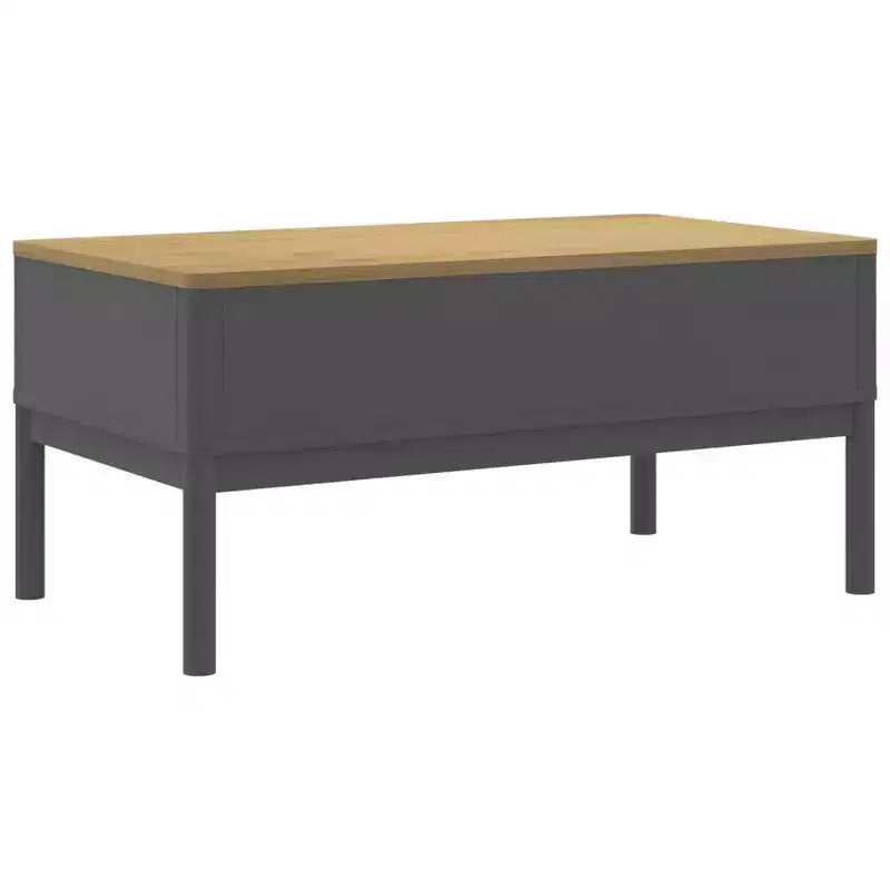 vidaXL Table basse rangement meuble d'appoint salon bois de pin massif