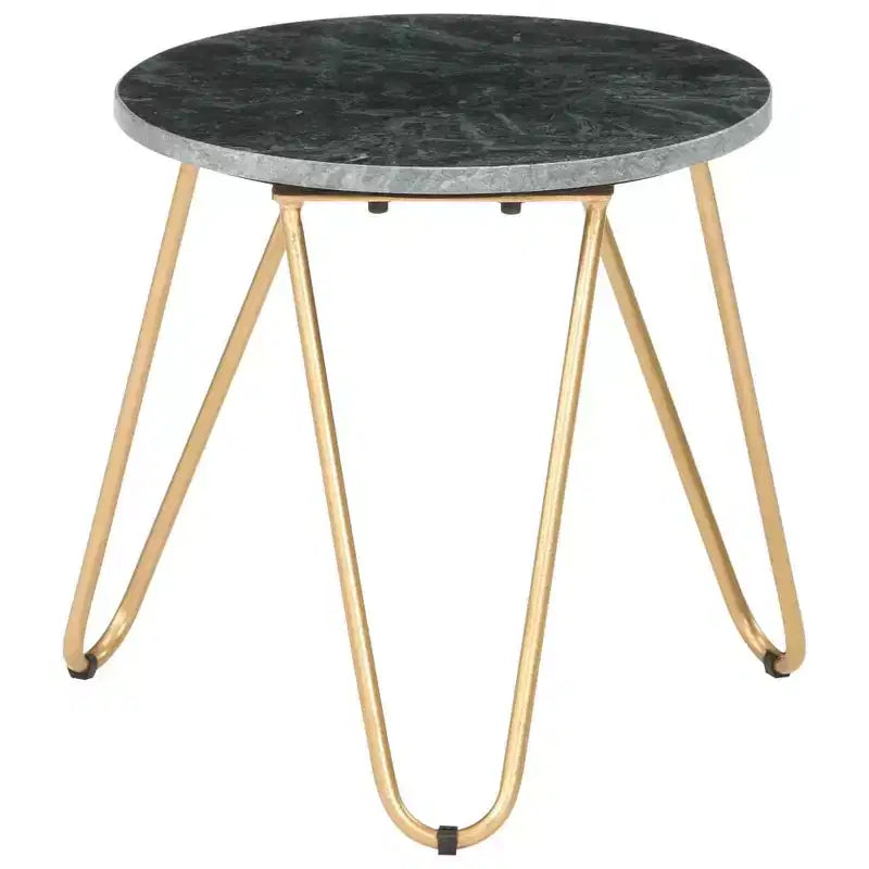vidaXL Table Basse Table d'appoint Table de Chevet en Pierre Véritable à Texture Marbre