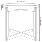 vidaXL Table Basse Ronde Table d'Appoint Canapé Bois d'Ingénierie Bois Massif de Pin - Blanc
