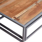 vidaXL Tables gigognes, 2 pièces, Table basse/d'appoint, Bois de Sesham massif