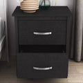 Galano Modern 2-Drawer Nightstand with Storage Set of 2 18.7 W  15.7 D  21.9 H