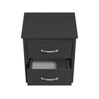 Table de chevet moderne Galano avec 2 tiroirs et rangement, lot de 2, 47,5 cm L x 39,9 cm P x 55,6 cm H