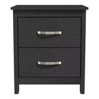 Table de chevet moderne Galano avec 2 tiroirs et rangement, lot de 2, 47,5 cm L x 39,9 cm P x 55,6 cm H