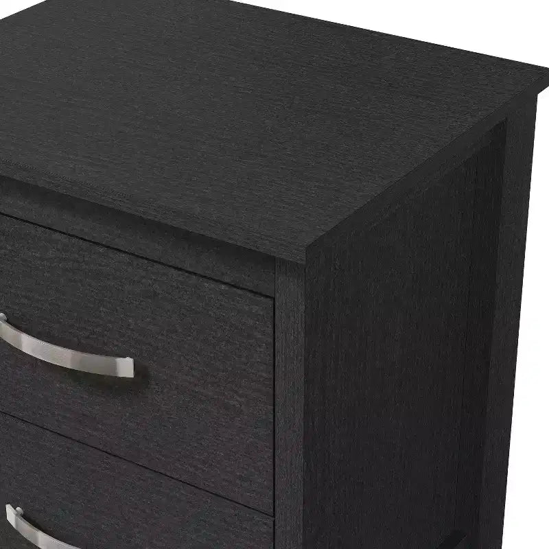 Table de chevet moderne Galano avec 2 tiroirs et rangement, lot de 2, 47,5 cm L x 39,9 cm P x 55,6 cm H
