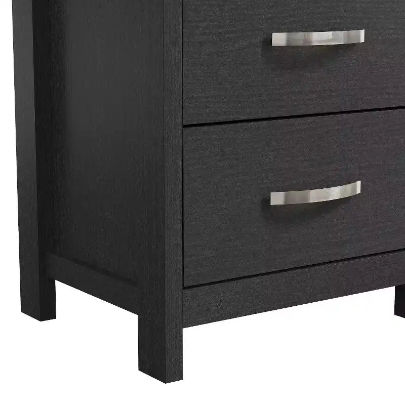Table de chevet moderne Galano avec 2 tiroirs et rangement, lot de 2, 47,5 cm L x 39,9 cm P x 55,6 cm H