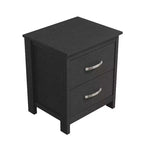 Table de chevet moderne Galano avec 2 tiroirs et rangement, lot de 2, 47,5 cm L x 39,9 cm P x 55,6 cm H
