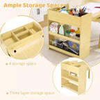 Table d'activités pour enfants avec 2 chaises, bureau artisanal en bois avec étagères de rangement, tables d'activités pour enfants de 2 à 10 ans, table à dessin