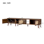 Console TV MAYEERTY avec grand espace de rangement pour salon, chambre à coucher, centre de divertissement avec étagère ouverte