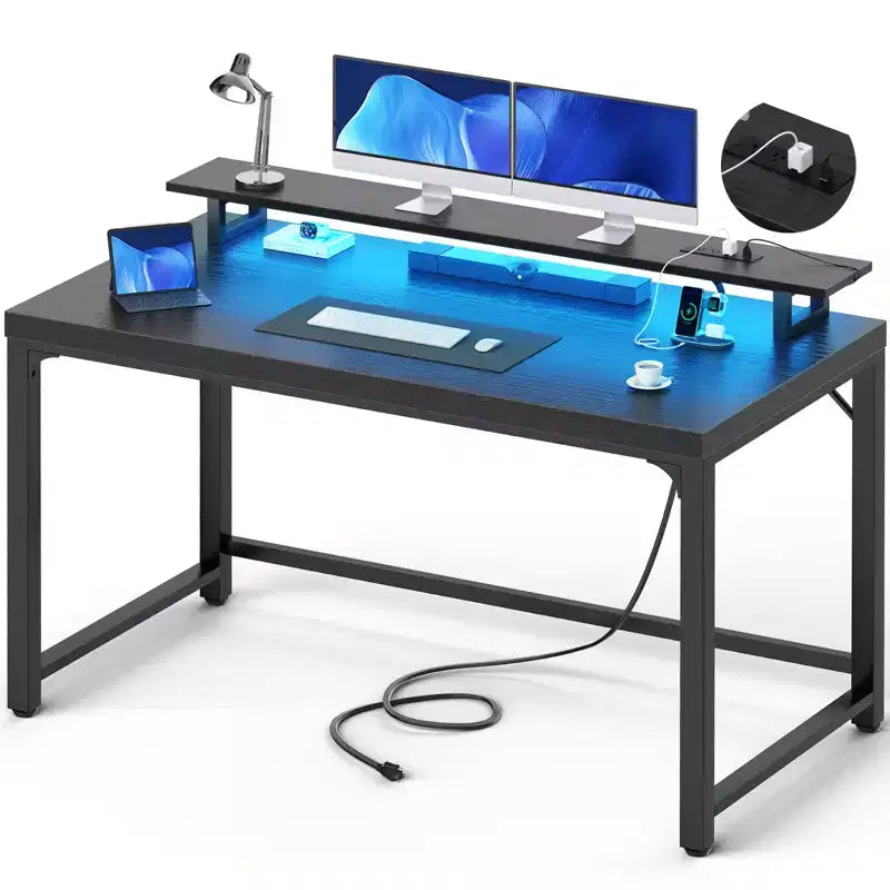 Besiost Bureau d'ordinateur avec station de charge
