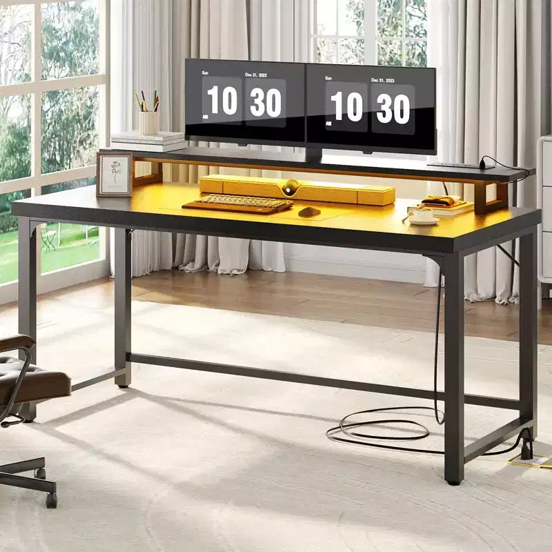 Besiost Bureau d'ordinateur avec station de charge