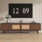 Modern TV Stand for 80 Inches TVs, TV Table with Storage Sliding Doors and Drawers for Living Room Bedroom
