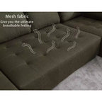 Canapé modulaire en U rembourré en maille GDFStudio Belor 138,5 places de transition