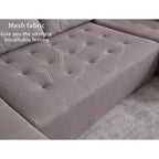 Canapé modulaire en U rembourré en maille GDFStudio Belor 138,5 places de transition