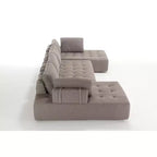 Canapé modulaire en U rembourré en maille GDFStudio Belor 138,5 places de transition