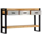 vidaXL Console Table 51.1x11.8x29.9 Bois de manguier massif