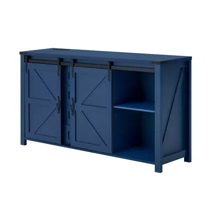 Buffet de ferme 55" avec portes coulissantes, Meuble de rangement pour Salle à manger, Cuisine ou Salon-Panipeachy