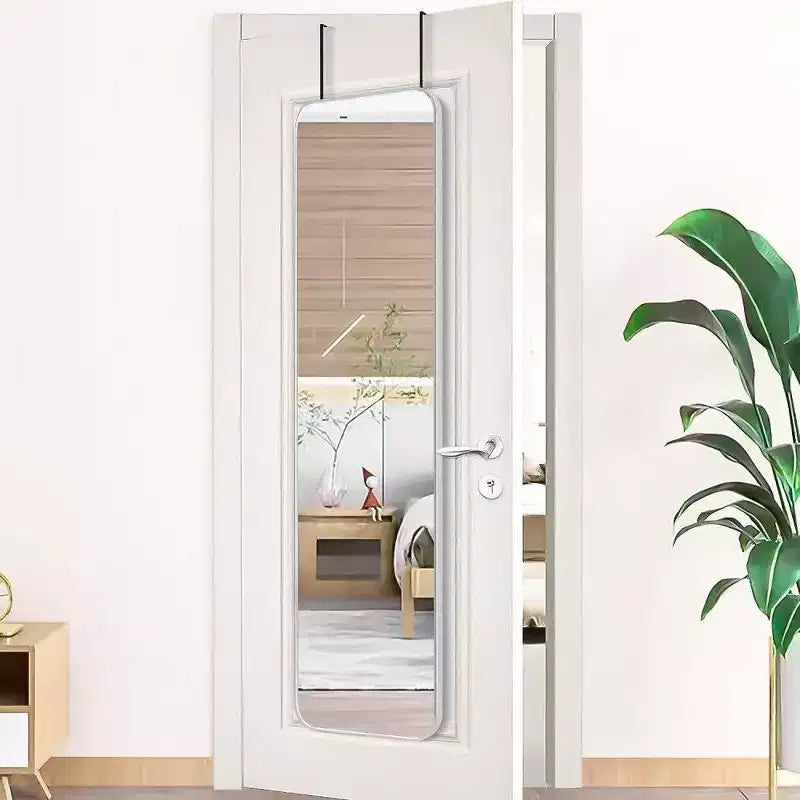 Miroir rectangulaire pleine longueur TUYOHW, 120x35cm, miroir mural incassable avec cadre en aluminium, miroir de porte adapté à la décoration intérieure moderne