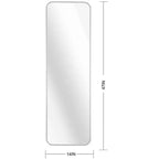 Miroir rectangulaire pleine longueur TUYOHW, 120x35cm, miroir mural incassable avec cadre en aluminium, miroir de porte adapté à la décoration intérieure moderne