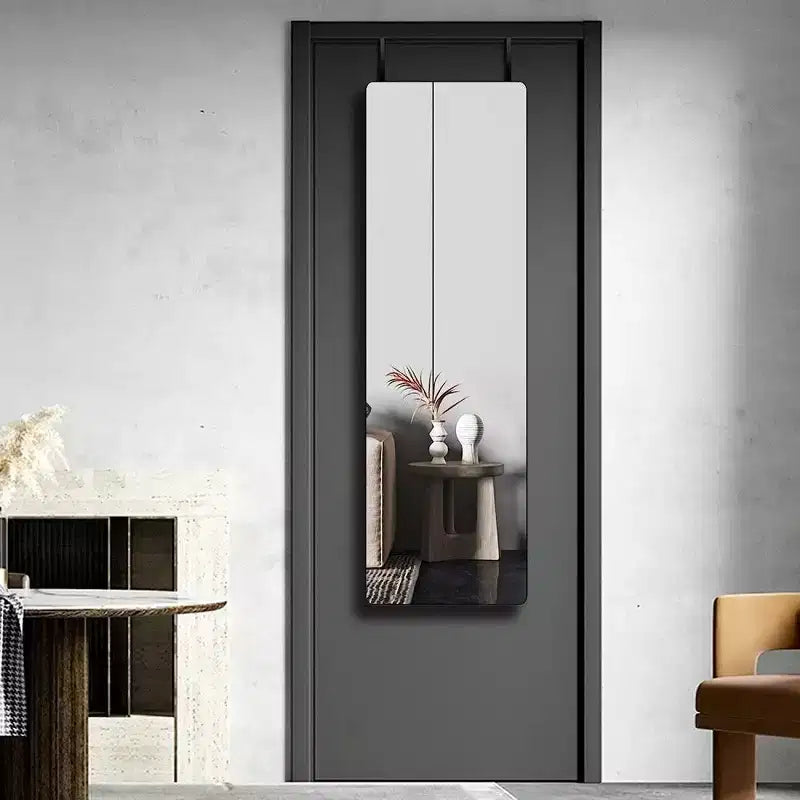 Miroir rectangulaire pleine longueur TUYOHW, 120x35cm, miroir mural incassable avec cadre en aluminium, miroir de porte adapté à la décoration intérieure moderne