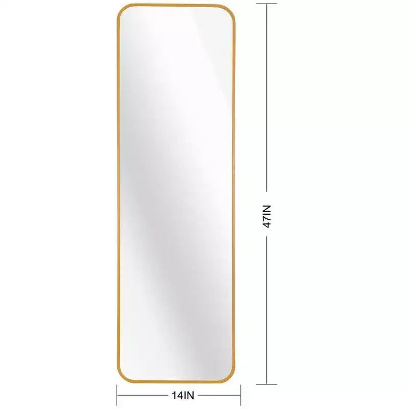Miroir rectangulaire pleine longueur TUYOHW, 120x35cm, miroir mural incassable avec cadre en aluminium, miroir de porte adapté à la décoration intérieure moderne