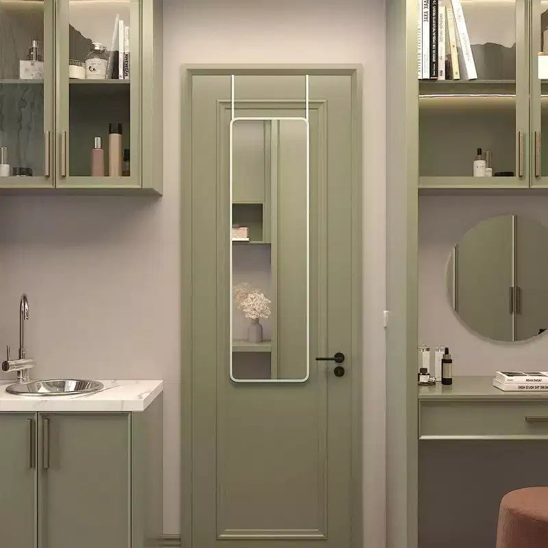 Miroir rectangulaire pleine longueur TUYOHW, 120x35cm, miroir mural incassable avec cadre en aluminium, miroir de porte adapté à la décoration intérieure moderne