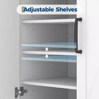 Meuble de rangement pour chaussures, organisateur de chaussures de style ferme moderne avec 6 étagères réglables et 2 tiroirs, meuble d'entrée autoportant pour buanderie, blanc