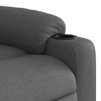 vidaXL Fauteuil inclinable de massage - Gris foncé manuel à dossier rabattable