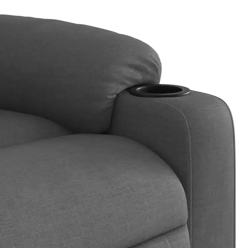vidaXL Fauteuil inclinable de massage - Gris foncé manuel à dossier rabattable