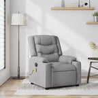 vidaXL Fauteuil inclinable de massage - Gris foncé manuel à dossier rabattable