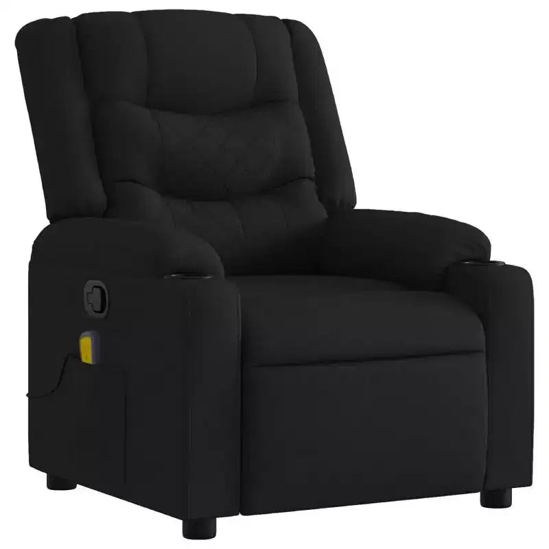 vidaXL Fauteuil inclinable de massage - Gris foncé manuel à dossier rabattable