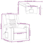 vidaXL Fauteuil inclinable de massage - Gris foncé manuel à dossier rabattable