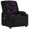 vidaXL Fauteuil inclinable de massage - Gris foncé manuel à dossier rabattable