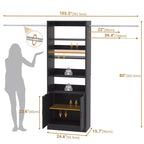Besiost 25 - Système de rangement avec armoires 103, organisateur de placard mural