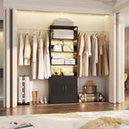 Besiost 25 - Système de rangement avec armoires 103, organisateur de placard mural