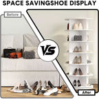 Tour à chaussures ronde rotative à 6 niveaux, organisateur de chaussures rotatif à 360° avec grande capacité, rangement de chaussures peu encombrant pour placard, chambre et entrée