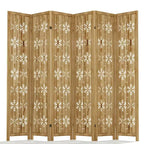 PexFix Paravent Pliant Séparateur de Pièce Motif Flocon de Neige pour Maison Bureau Jardin Chambre Bois de Paulownia