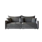 Canapé 3 places moderne en velours Whisen 81.9, Canapé-lit escamotable King Size, Canapé-lit convertible 3-en-1 avec 3 oreillers