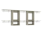 Système d'organisation de placard mural Besiost avec tringles extensibles