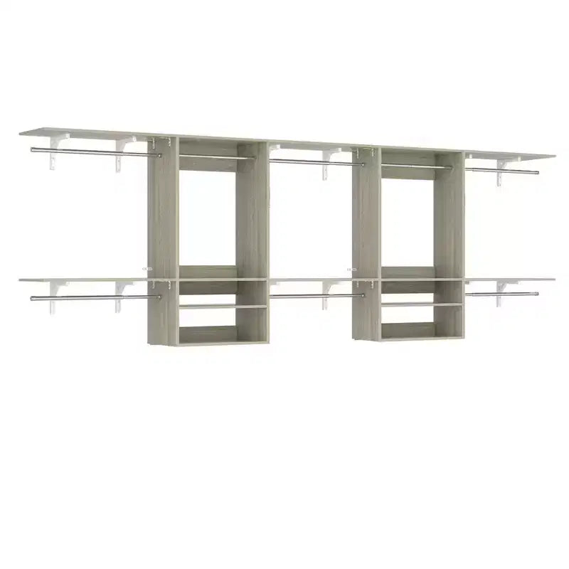 Système d'organisation de placard mural Besiost avec tringles extensibles