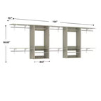 Système d'organisation de placard mural Besiost avec tringles extensibles
