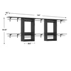 Système d'organisation de placard mural Besiost avec tringles extensibles