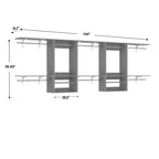 Système d'organisation de placard mural Besiost avec tringles extensibles