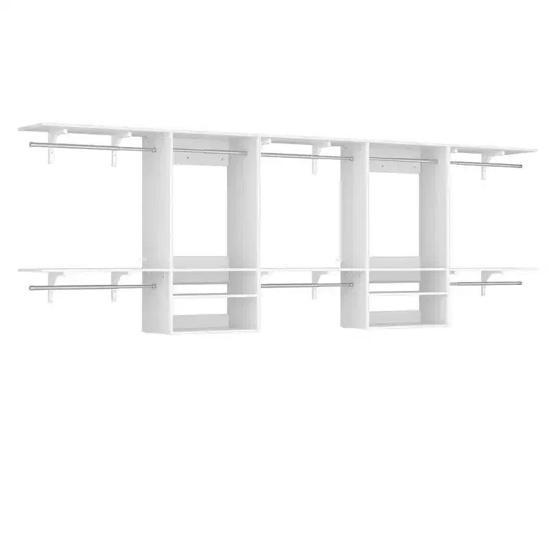 Système d'organisation de placard mural Besiost avec tringles extensibles