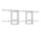 Système d'organisation de placard mural Besiost avec tringles extensibles