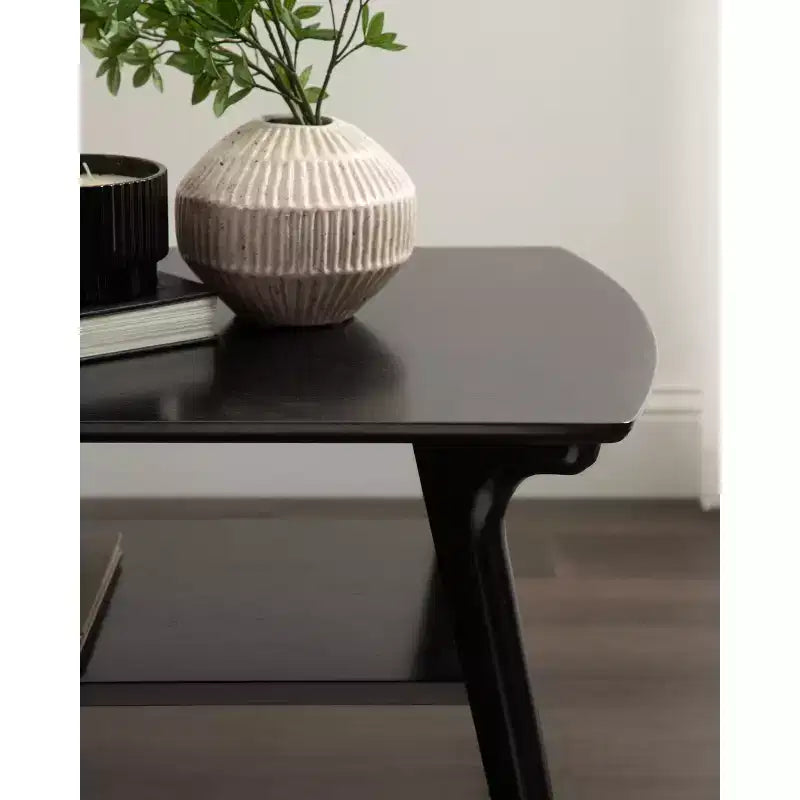 Table basse en bois Kate et Laurel Louena, 48x24x18, Noir