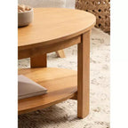 Table basse ovale en bois Foxford de Kate and Laurel, 38x24x18, naturel