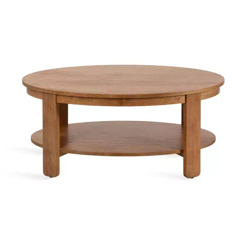 Table basse ovale en bois Foxford de Kate and Laurel, 38x24x18, naturel
