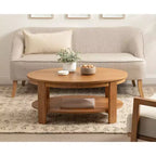 Table basse ovale en bois Foxford de Kate and Laurel, 38x24x18, naturel